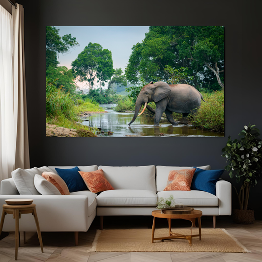 Canvas Art - Elephant