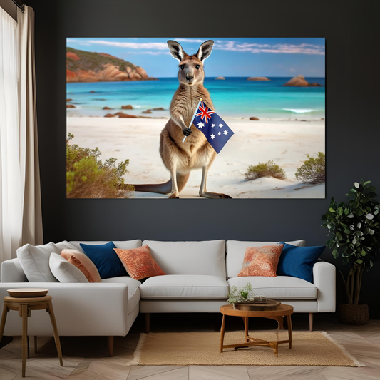 Canvas Art - Kangaroo