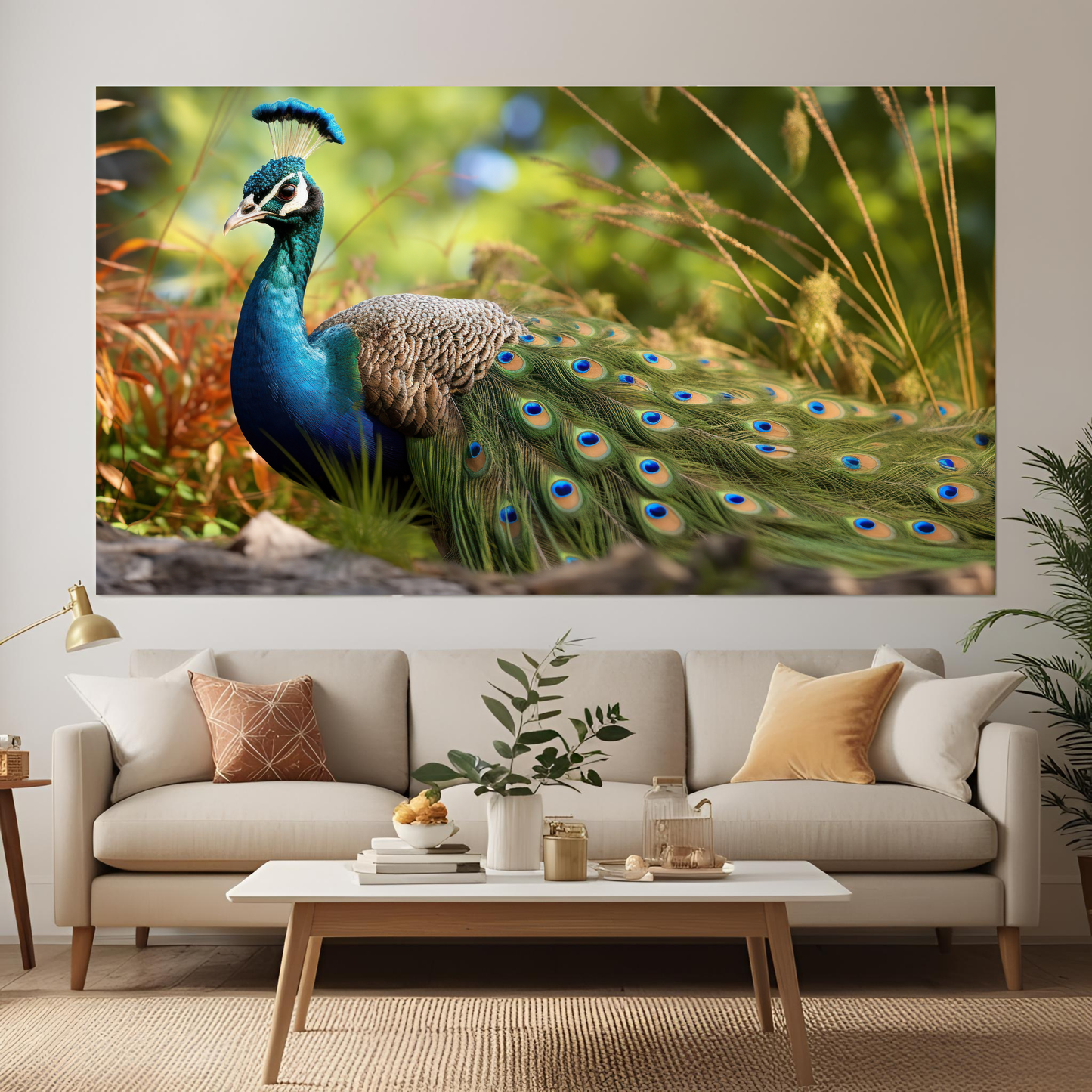Canvas Art - Peacock