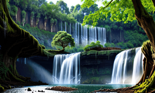 Canvas Art - big-tree-and-waterfall