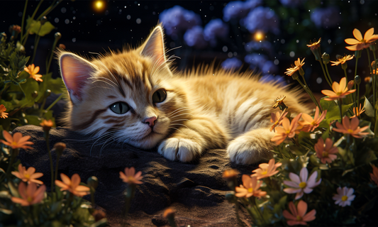 Canvas Art - cute-cat-sleeping-peacefully